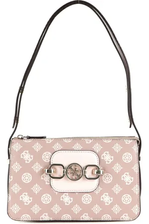 Guess Schoudertas Hensely Logo Top Zip Shoulder Bag Roze Veelkleurig