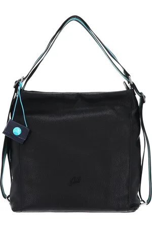Gabs Leren Schoudertas Rugzak Aissa TG Bull Shoulder Bag Zwart