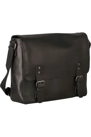 Leonhard Heyden Schoudertas Laptoptas met laptopvak Dakota Messenger Bag Zwart