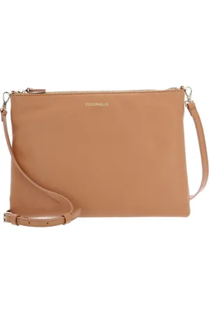 Coccinelle Leren Schoudertas Mini Bag Crossbody Beige