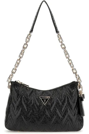 Guess Schoudertas Avondtas Adelard Top Zip Shoulder Bag Zwart