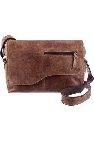 Greenland Leren Schoudertas Montana Shoulderbag Bruine