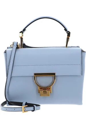 Coccinelle Leren Schoudertas Avondtas Arlettis Handbag Grainy Leather Lichtblauw