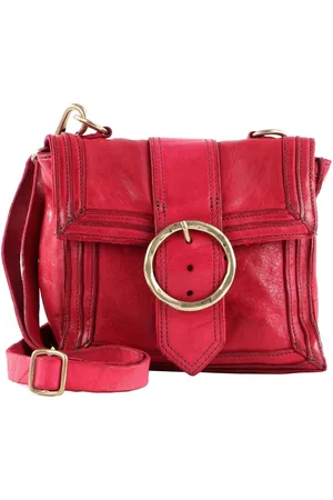 Campomaggi Leren Schoudertas Handtas Mini Crossbody Bag Paars