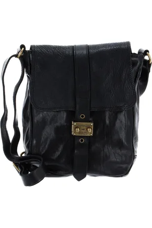 Campomaggi Leren Schoudertas Crossbody Bag Zwart