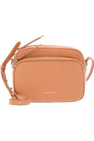 Coccinelle Leren Schoudertas Avondtas Lea Crossbody Bag Beige