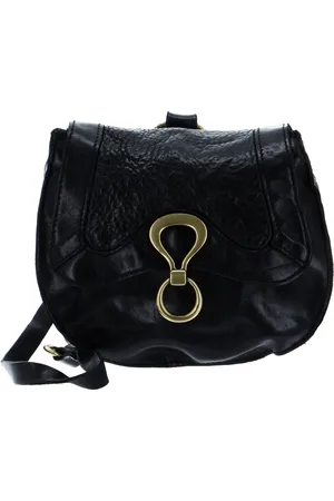Campomaggi Leren Schoudertas Handtas Mini Crossbody Bag Zwart
