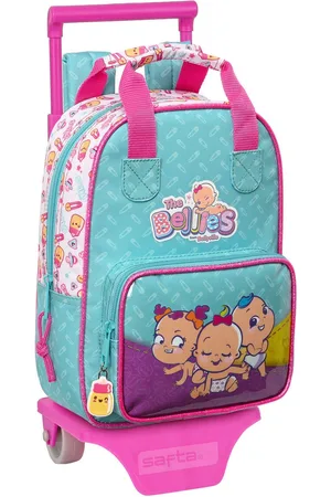 Merkloos Schoolrugzak met Wielen The Bellies 20 x 28 x 8 cm Paars Turkoois