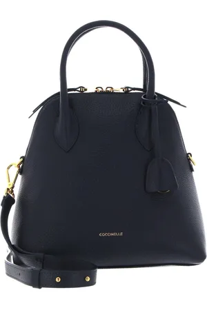 Coccinelle Leren Handtas Schoudertas Gladys Handbag Donkerblauw