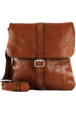Campomaggi Leren Schoudertas Saturno Crossbody Bag Bruine