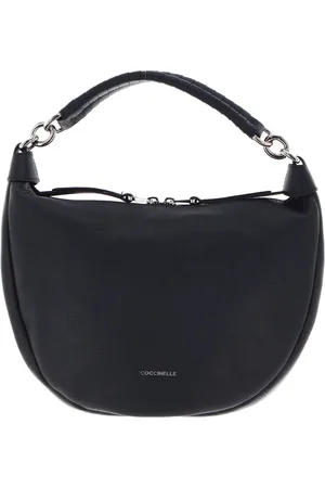 Coccinelle Leren Handtas Schoudertas Maelody Handbag Grained Leather Donkerblauw