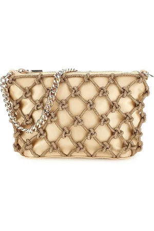 Guess Schoudertas Avondtas Zalina Top Zip Shoulder Bag Goudkleurig