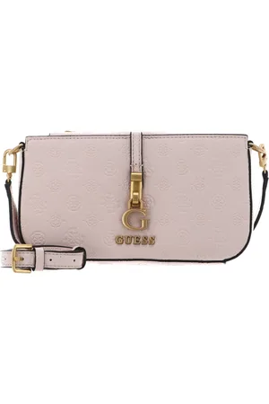 Guess Schoudertas G James Logo Mini Double Zip Crossbody Bag Beige