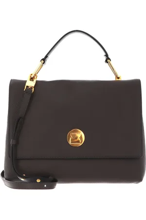 Coccinelle Leren Handtas Schoudertas Liya Handbag Donkerbruin