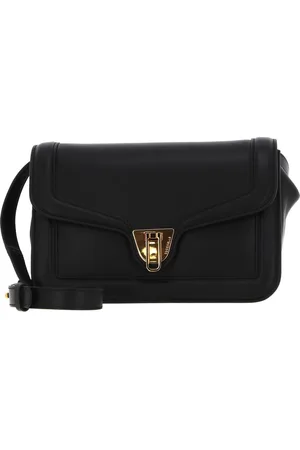 Coccinelle Leren Schoudertas Avondtas Marvin Twist Smooth Handbag Zwart
