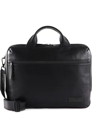 Jost Leren Afzonderlijke gevallen Laptoptas met laptopvak Stockholm Business Bag Zwart