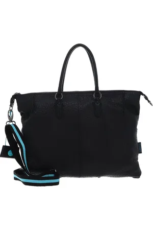 Gabs Leren Schoudertas Shopper Aura TG Montone Pence Black Zwart