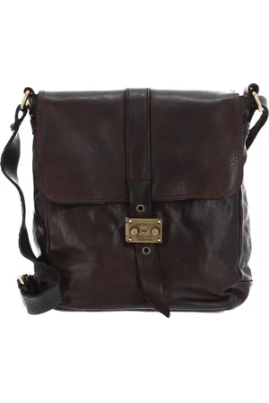 Campomaggi Leren Schoudertas Crossbody Bag Donkerbruin