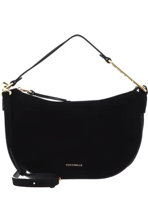 Coccinelle Leren Schoudertas Priscilla Su. Dr Handbag Grained Leather Zwart