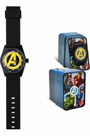 Accutime Marvel Avengers analoge Tiener Horloge in metalen geschenkverpakking - Zwart - 6 x 9 x 8 CM