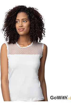 Merkloos Onderhemd | mouwloze kanten body | Ondergoed voor dames | Cadeau voor dames | Kleur: |