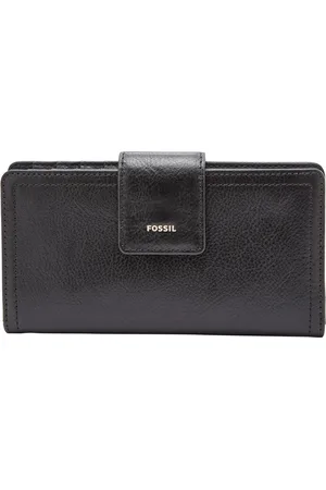 Fossil Portemonnee Logan RFID Tab Clutch Zwart