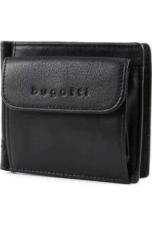 Bugatti Leren Portemonnee City Line RFID Dollarclip 8CC Zwart