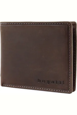 Bugatti Leren Portemonnee Hunter RFID Coin Wallet with Flap 8CC Bruine