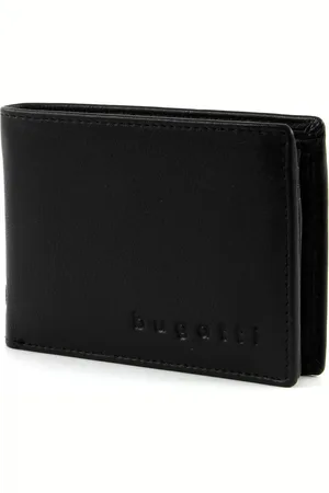 Bugatti Leren Portemonnee City Line RFID Coin Wallet with Flap 4CC Zwart