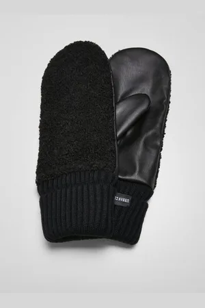 Urban classics Sherpa Imitation Leather Handschoenen - S/M