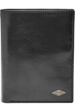 Fossil Leren Portemonnee Rian International Combination Bifold RFID Zwart
