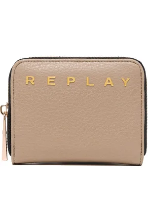 Replay Portemonnee Small Zip Around Wallet Beige