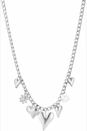 Bijoutheek Collier Bedels Hart Smiley