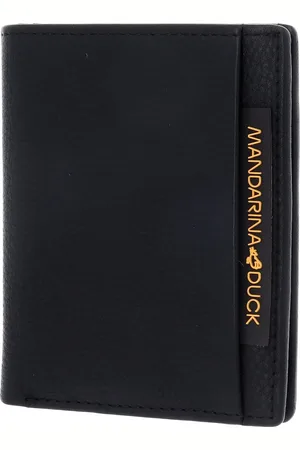 Mandarina Duck Leren Kaarthoes Dual High Wallet Zwart