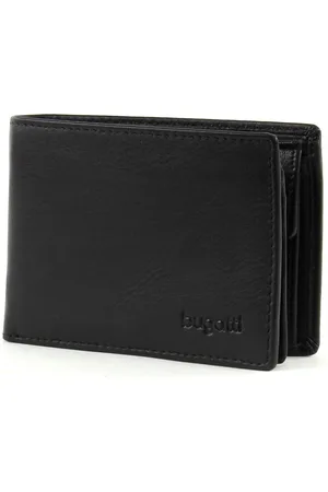Bugatti Leren Portemonnee City Line Coin Wallet With Flap 4 CC Zwart