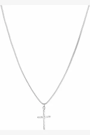 Bijoutheek Collier Gehamerd Kruis