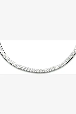 Cataleya Jewels Zilveren collier slang plat 3,5 mm 42 cm