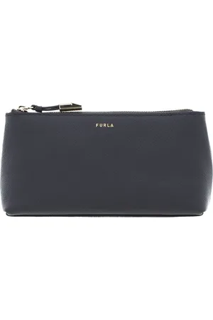 Furla Leren Cosmetische tas Goccia Cosmetic Case Donkergrijs