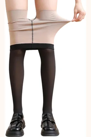 Merkloos Dames Panty - Bruin/Grijs - 60 Denier