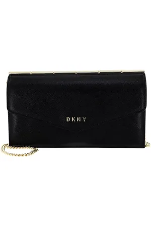 DKNY Leren Portemonnee Heidi Wallet With Strap Zwart