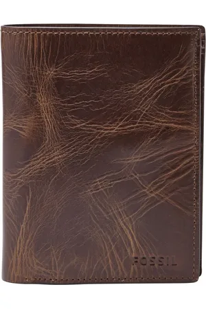 Fossil Leren Portemonnee Derrick International Combi Bruine