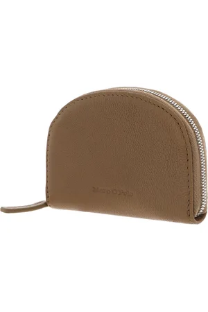 Marc O’ Polo Leren Portemonnee Larissa Zip Wallet Beige