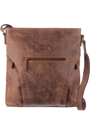 Greenland Leren Schoudertas Montenegro Shoulder Bag Bruine