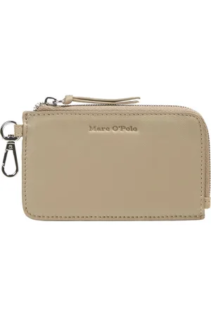 Marc O’ Polo Leren Portemonnee Florica Zip Wallet Beige