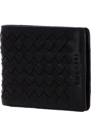 Bugatti Leren Portemonnee Woven Wallet Bruine