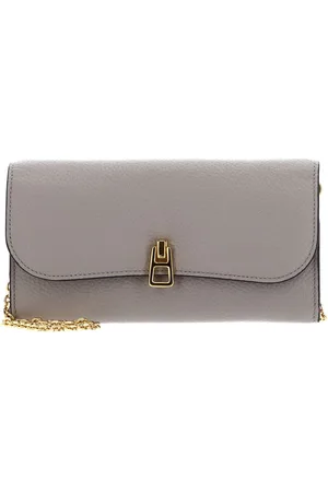 Coccinelle Leren Portemonnee Magie Mini Bag Wallet Grained Leather Beige