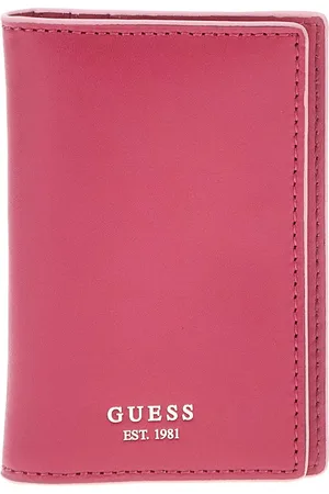 Guess Leren Kaarthoes Card Holder Roze