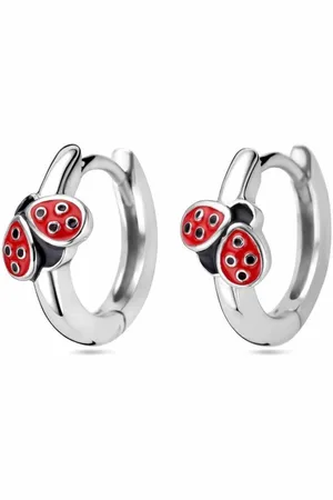 Cataleya Jewels Kinder zilveren oorringen met lieveheersbeestje