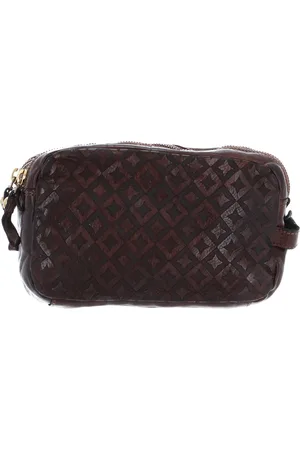 Campomaggi Leren Toilettas Beauty Bag Donkerbruin