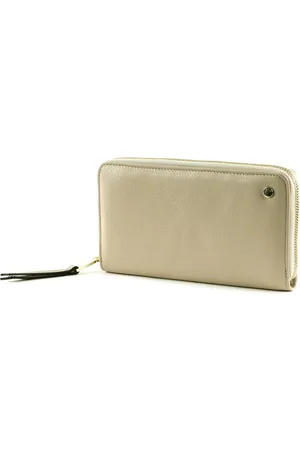 Abro+ Leren Portemonnee Leather Dalia Zip Wallet Beige